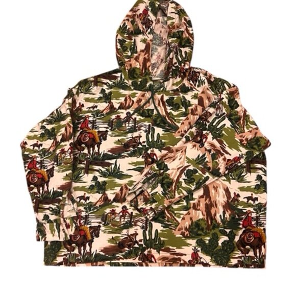 VINTAGE ESPRIT DE CORP Cropped Hoodie Shirt - Picture 5 of 9